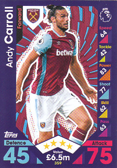 Andy Carroll West Ham United 2016/17 Topps Match Attax #359